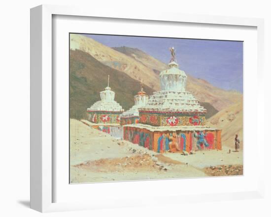 The Death Memorial in Ladakh, 1875-Vasili Vasilievich Vereshchagin-Framed Giclee Print