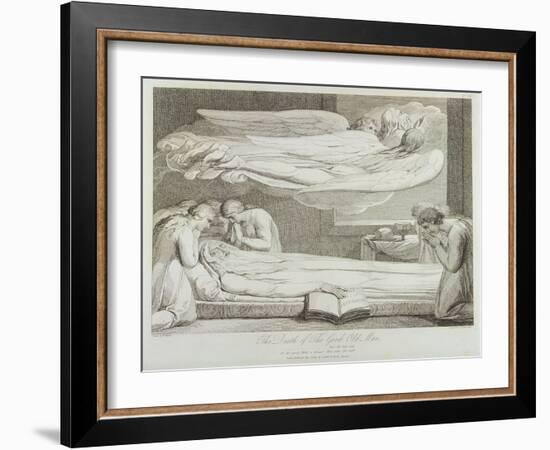 The Death of a Good Old Man, P.11, Illustration from 'The Grave, a Poem'-William Blake-Framed Giclee Print