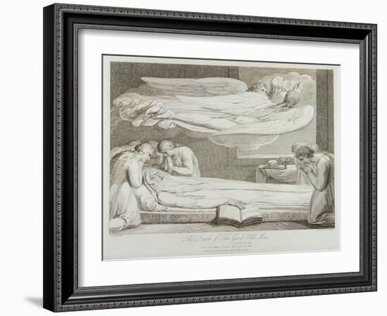 The Death of a Good Old Man, P.11, Illustration from 'The Grave, a Poem'-William Blake-Framed Giclee Print