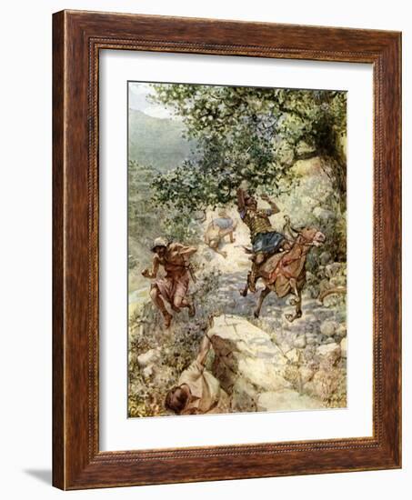 The death of Absalom - Bible-William Brassey Hole-Framed Giclee Print