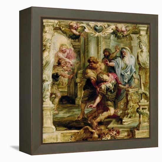 The Death of Achilles, 1630-1635-Peter Paul Rubens-Framed Premier Image Canvas