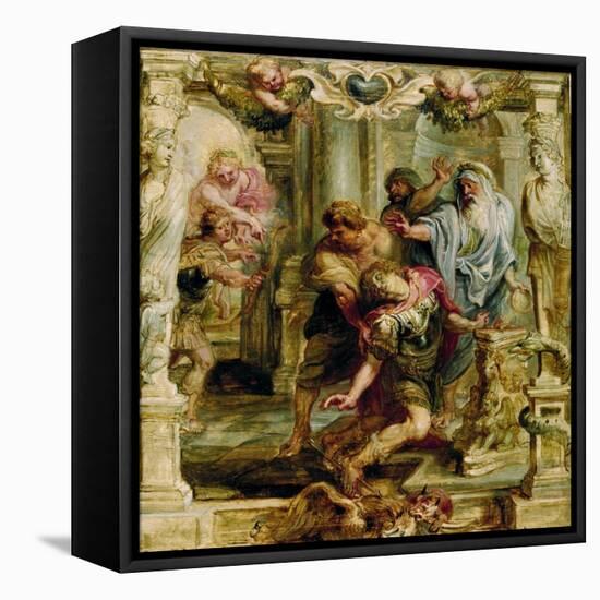 The Death of Achilles, 1630-1635-Peter Paul Rubens-Framed Premier Image Canvas