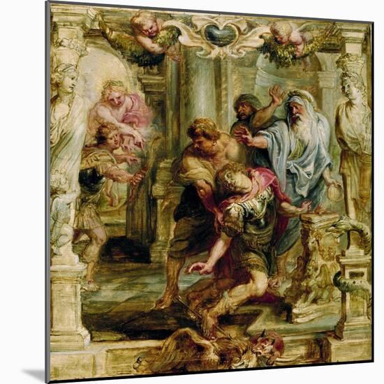 The Death of Achilles, 1630-1635-Peter Paul Rubens-Mounted Giclee Print