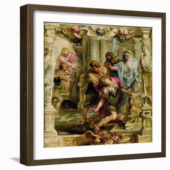 The Death of Achilles, 1630-1635-Peter Paul Rubens-Framed Premium Giclee Print