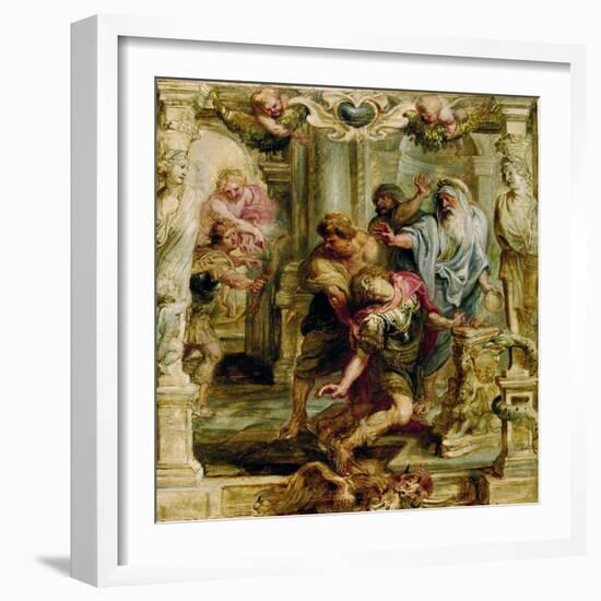 The Death of Achilles, 1630-1635-Peter Paul Rubens-Framed Premium Giclee Print
