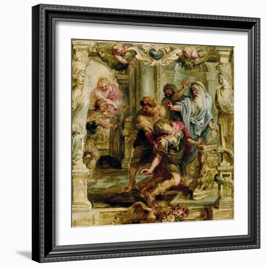The Death of Achilles, 1630-1635-Peter Paul Rubens-Framed Premium Giclee Print