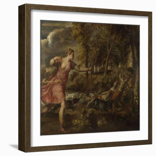 The Death of Actaeon, Ca 1559-1575-Titian (Tiziano Vecelli)-Framed Giclee Print