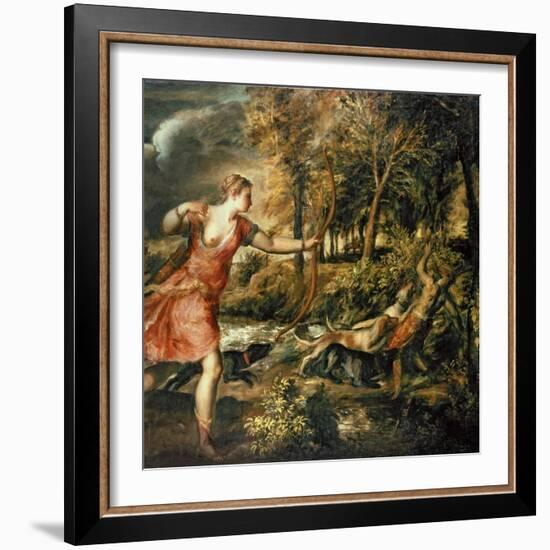 The Death of Actaeon, circa 1565-Titian (Tiziano Vecelli)-Framed Giclee Print