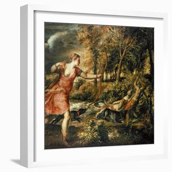 The Death of Actaeon, circa 1565-Titian (Tiziano Vecelli)-Framed Giclee Print