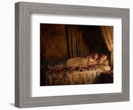 The Death of Albine, 1898 (Oil on Canvas)-John Collier-Framed Giclee Print