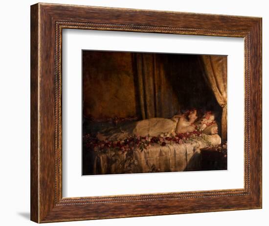 The Death of Albine, 1898 (Oil on Canvas)-John Collier-Framed Giclee Print