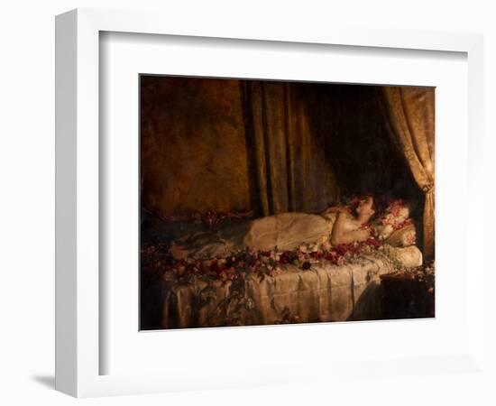 The Death of Albine, 1898 (Oil on Canvas)-John Collier-Framed Giclee Print