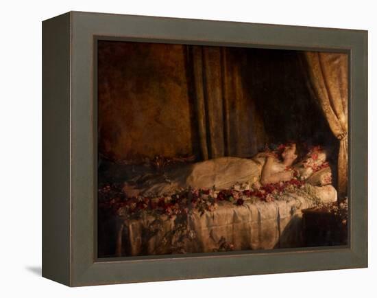 The Death of Albine, 1898 (Oil on Canvas)-John Collier-Framed Premier Image Canvas