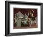 The death of Archimedes during the capture of Syracuse, Sicily, by Roman soldiers in 212 BC-French School-Framed Giclee Print