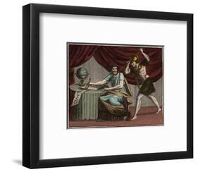 The death of Archimedes during the capture of Syracuse, Sicily, by Roman soldiers in 212 BC-French School-Framed Giclee Print