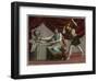 The death of Archimedes during the capture of Syracuse, Sicily, by Roman soldiers in 212 BC-French School-Framed Giclee Print