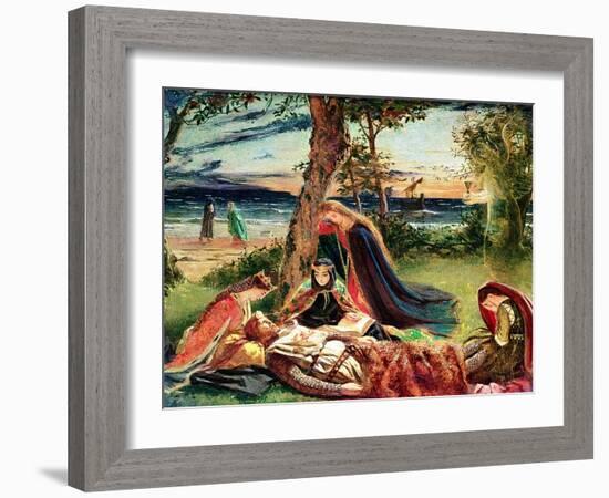 The Death of Arthur, C.1861-James Archer-Framed Giclee Print