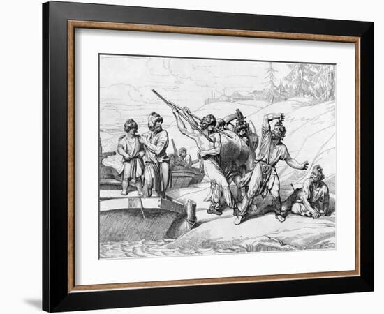 The Death of Askold and Dir, before 1839-Fyodor Antonovich Bruni-Framed Giclee Print