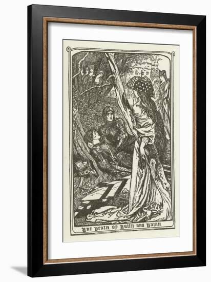 The Death of Balin and Balan-Henry Justice Ford-Framed Giclee Print