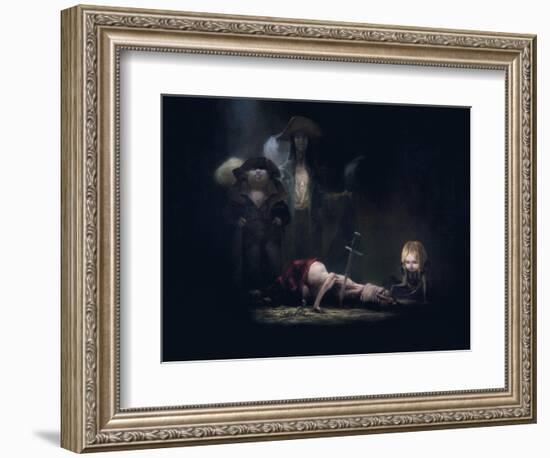 The Death of Bluebeard, from 'Bluebeard' by Charles Perrault (1628-1703)-Daniel Cacouault-Framed Giclee Print