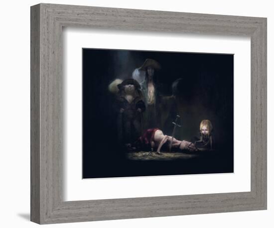 The Death of Bluebeard, from 'Bluebeard' by Charles Perrault (1628-1703)-Daniel Cacouault-Framed Giclee Print