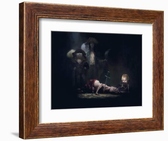 The Death of Bluebeard, from 'Bluebeard' by Charles Perrault (1628-1703)-Daniel Cacouault-Framed Giclee Print