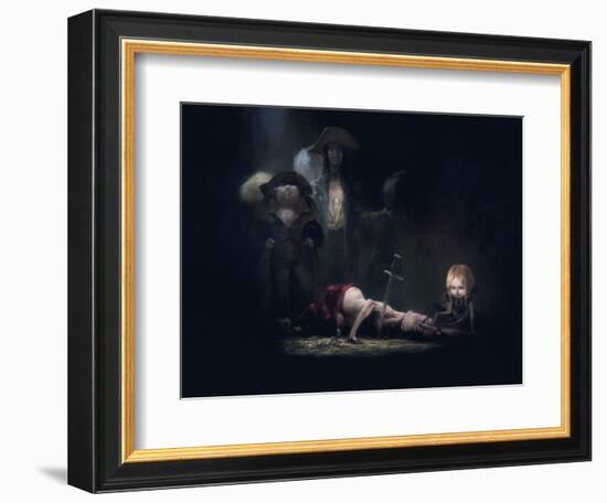 The Death of Bluebeard, from 'Bluebeard' by Charles Perrault (1628-1703)-Daniel Cacouault-Framed Giclee Print