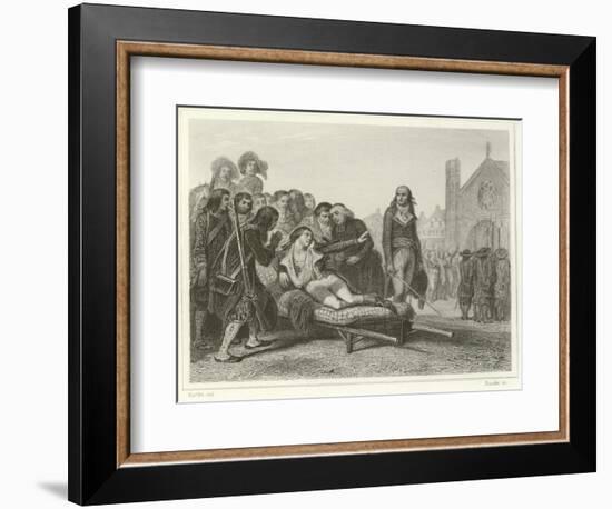 The Death of Bonchamp-Denis Auguste Marie Raffet-Framed Giclee Print