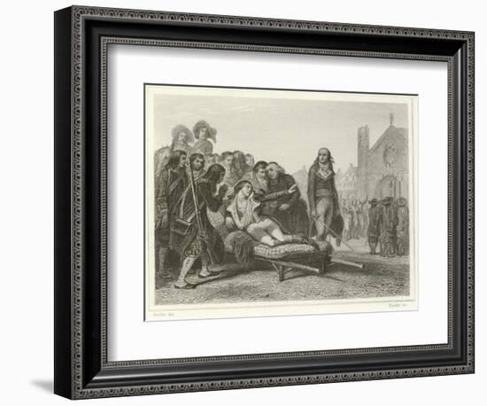 The Death of Bonchamp-Denis Auguste Marie Raffet-Framed Giclee Print