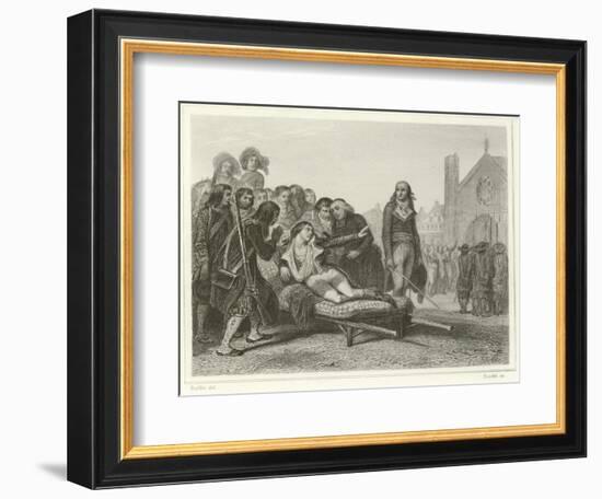 The Death of Bonchamp-Denis Auguste Marie Raffet-Framed Giclee Print