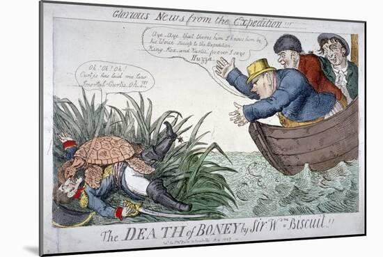 The Death of Boney by Sir Wm Biscuit!, 1809-George Cruikshank-Mounted Giclee Print
