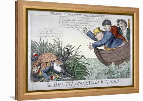 The Death of Boney by Sir Wm Biscuit!, 1809-George Cruikshank-Framed Premier Image Canvas