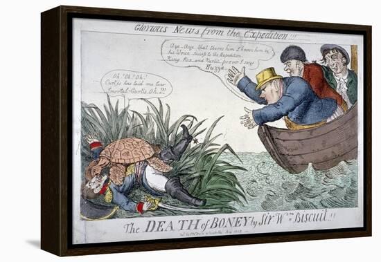 The Death of Boney by Sir Wm Biscuit!, 1809-George Cruikshank-Framed Premier Image Canvas