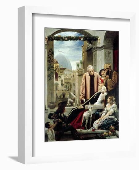 The Death of Brunelleschi, 1852-Frederick Leighton-Framed Giclee Print