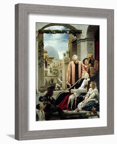 The Death of Brunelleschi, 1852-Frederick Leighton-Framed Giclee Print