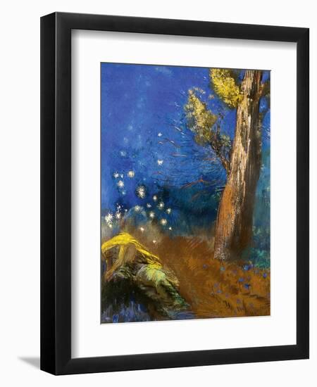 The Death of Buddha (La Mort De Bouddh)-Odilon Redon-Framed Premium Giclee Print