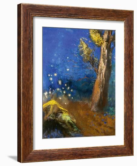 The Death of Buddha (La Mort De Bouddh)-Odilon Redon-Framed Giclee Print