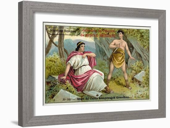 The Death of Caius Gracchus, Rome, 121 BC-null-Framed Giclee Print