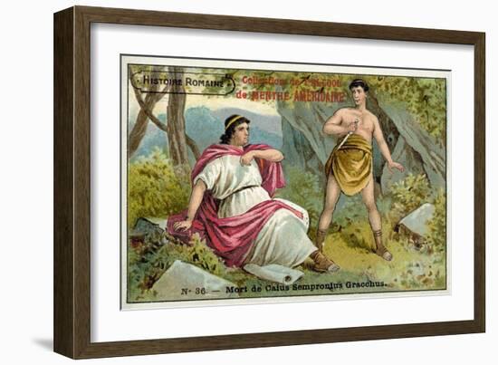 The Death of Caius Gracchus, Rome, 121 BC-null-Framed Giclee Print