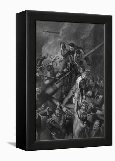 The Death of Captain Faulknor, 1795-J Rogers-Framed Premier Image Canvas