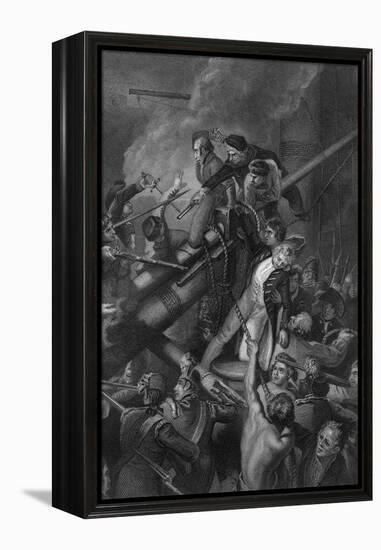 The Death of Captain Faulknor, 1795-J Rogers-Framed Premier Image Canvas