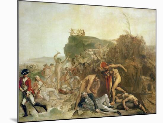 The Death of Captain James Cook, 14th February 1779-Johann Zoffany-Mounted Giclee Print