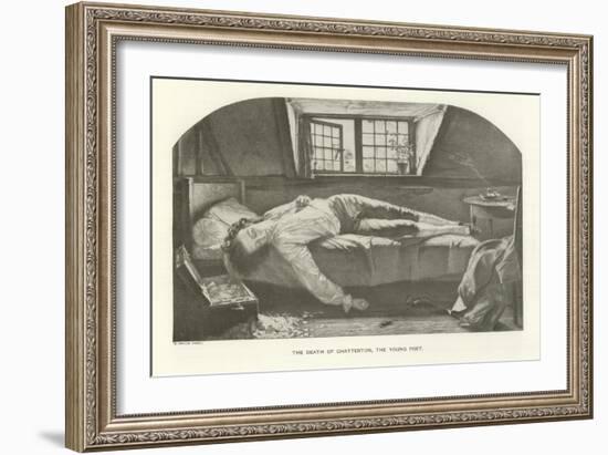 The Death of Chatterton, the Young Poet-Henry Wallis-Framed Giclee Print