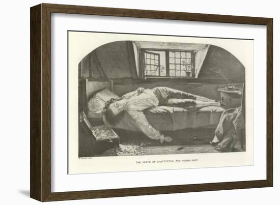 The Death of Chatterton, the Young Poet-Henry Wallis-Framed Giclee Print