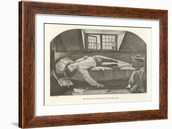 The Death of Chatterton, the Young Poet-Henry Wallis-Framed Giclee Print