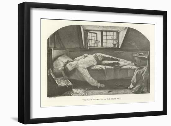 The Death of Chatterton, the Young Poet-Henry Wallis-Framed Giclee Print