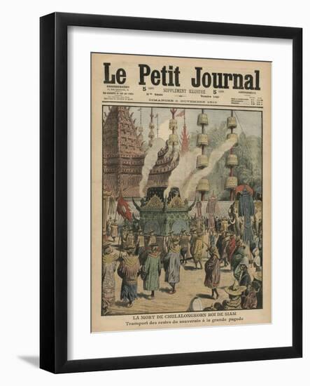 The Death of Chulalongkorn, King of Siam, Illustration from 'Le Petit Journal', 6th November 1910-French School-Framed Giclee Print