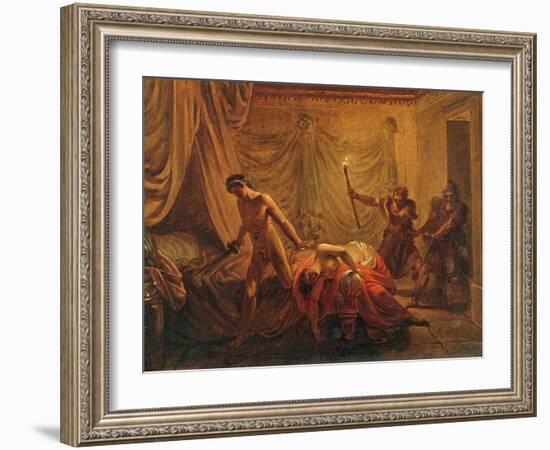 The Death of Cleonice-Jacques-Louis David-Framed Giclee Print