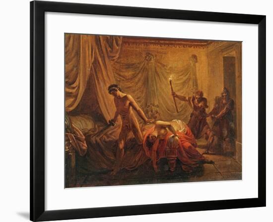 The Death of Cleonice-Jacques-Louis David-Framed Giclee Print