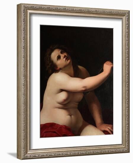 The Death of Cleopatra, 1620 (Oil on Canvas)-Artemisia Gentileschi-Framed Giclee Print